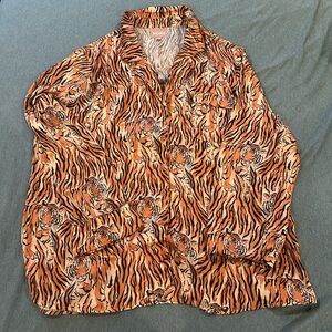 Show Me Your MuMu Orange Lightweight Shirt Jacket